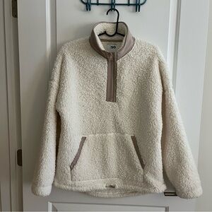 Fleece quarter zip sweatshirt